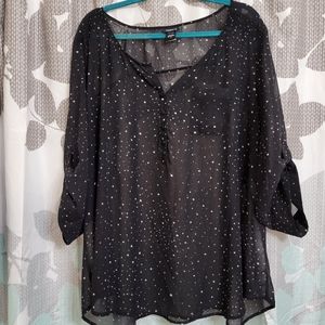 Sheer torrid top with stsr detail